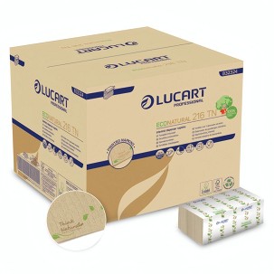 [832324A] - Lucart ECO Natural L-One adagolós, hajtogatott szalvéta 150 lapos, 2 rétegű, 40 csomag/karton
