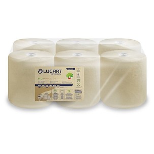 [852226] - Lucart ECO Natural tekercses kéztörlő 2 rétegű, 450lap, 135m, 6tekercs/zsugor, 48zsugor/raklap