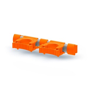 [1085O] - Igeax Gerät, Stielhalter für die Lebensmittelindustrie, 30cm - 2 Halter + 1 Haken, orange