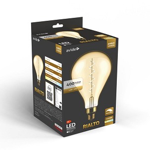 [ABLJFA-4-5W-RIA] - Avide LED Jumbo Filament Rialto Amber 4.5W E27 2200K Fényerőszabályzós