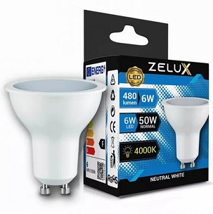 [ZXGU106WNW] - Zelux Led Spot Gu10 6W 4000K