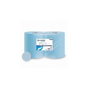 [851323J] - Lucart Strong Blue 3.500 ipari törlőkendő, 3 rétegű, 500 lap, 2 tekercs/zsugor