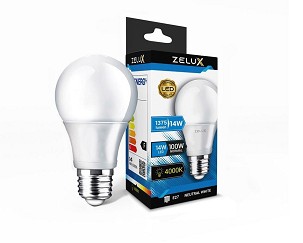[ZXG14NW] - Zelux Led Globe 14W E27 4000K Gömb Izzó