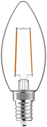 [ABLFC14WW-2-5W] - Avide LED Filament Candle 2.5W E14 WW 2700K