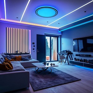 [ACLO32-5RGB-CCT-24W-TUYA-IR-BS] - Avide LED Mennyezeti Lámpa Bella 24W RGB+CCT+Tuya Távirányítóval