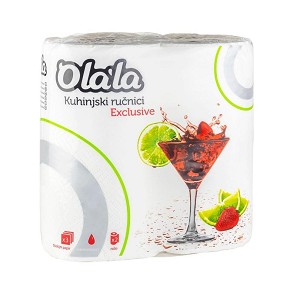 [OLALAK370] - Olala konyha kéztörlő 3 rétegű fehér 2x70lap, 15 csomag/zsák