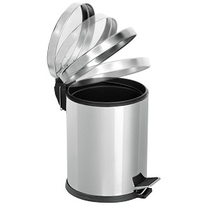 [DM0106F] - Rozsdamentes acél pedálos szemetes, záródás csillapítóval, 20L, fényes