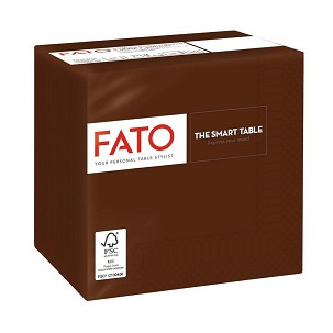 [82546003] - Fato Szalvéta 24x24cm csokoládébarna 2 rétegű 100 lap/csomag