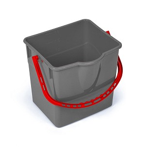 [SKT797R] - Tetra Műanyag szürke, piros 25 L-es vödör