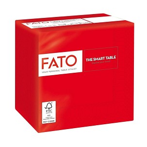 [82227003] - Fato Szalvéta 24x24cm piros 2 rétegű 100 lap/csomag