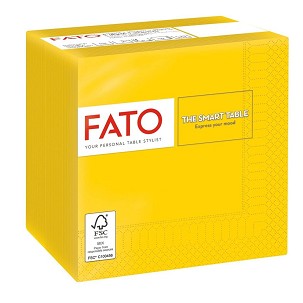[82221003] - Fato Szalvéta 24x24cm sárga 2 rétegű 100 lap/csomag
