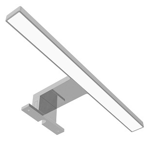 [ALML-B30-C-5W] - Avide LED Tükörvilágító Lámpa Szögletes Króm Műanyag 300mm NW 4000K 5W IP44