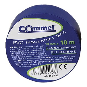 [365-652] - Commel szigetelőszalag 19mm x 10m kék 1 db