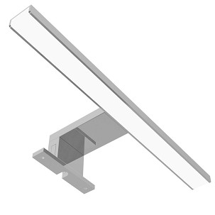 [ALML-B30-AC-5W] - Avide LED Tükörvilágító Lámpa Szögletes Króm Alu 300mm NW 4000K 5W IP44