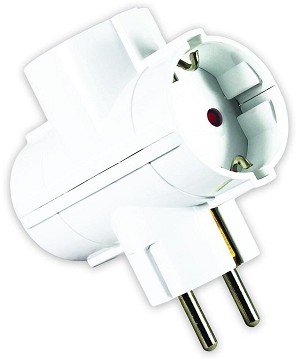 [COM-6338-3] - Commel 3-as T elosztó, fehér, 16A, 3500W