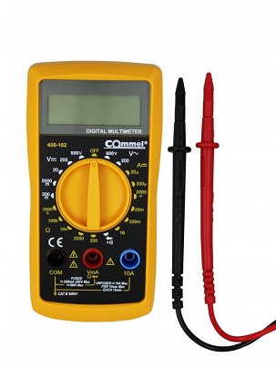 [450-102] - Digitalmultimeter Commel, mit LCD-Display, gelb
