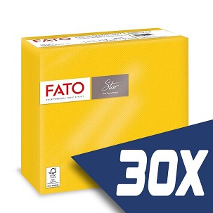 [82990200-KARTON] - Fato Sztár szalvéta 2 rétegű 38x38cm sárga 40 szál/csomag (30 csomag)