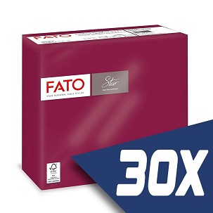 [82990500-KARTON] - Fato Sztár szalvéta 2 rétegű 38x38cm bordó 40 szál/csomag (30 csomag)