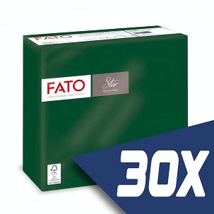 [82990700-KARTON] - Fato Sztár szalvéta 2 rétegű 38x38cm erdőzöld 40 szál/csomag (30 csomag)