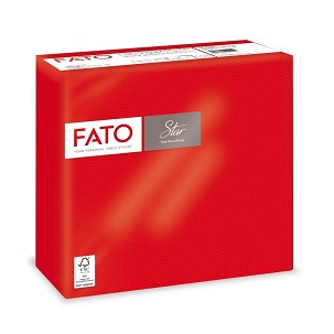 [82990400] - Fato Sztár szalvéta 2 rétegű 38x38cm piros 40 szál/csomag