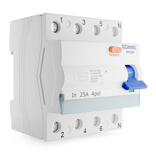 [470-225] - Commel Fi relé 25A 4P 30mA, 6kA áram-védőkapcsoló