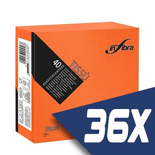[I0459-KARTON] - Infibra Serviette 38x38cm Orange 2-lagig 40 Blatt/Packung (36 Packungen)