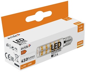 [ABJD14NW-4-2W-B] - Avide LED 4.2W JD E14 NW 4000K fekvő