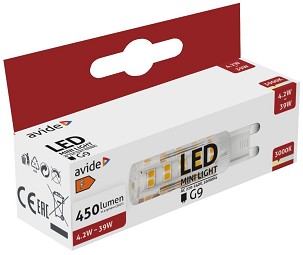 [ABG9WW-4-2W-B] - Avide LED 4.2W G9 WW 3000K fekvő