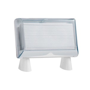 [A79100] - Mar plast mini asztali hajtogatott kéztörlő adagoló interfold, fehér