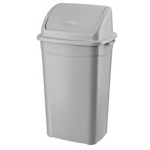 [UP904P] - Planet Billenőfedeles szemetes kuka, műanyag, eco szürke, 70 L