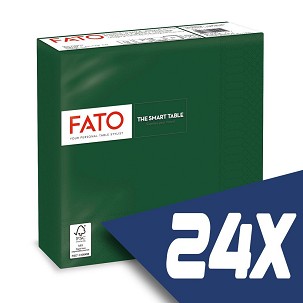 [82622300-KARTON] - Fato Szalvéta 33x33cm erdőzöld 2 rétegű 50 lap/csomag (24 csomag)
