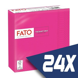 [82621600-KARTON] - Fato Szalvéta 33x33cm fuxia 2 rétegű 50 lap/csomag (24 csomag)