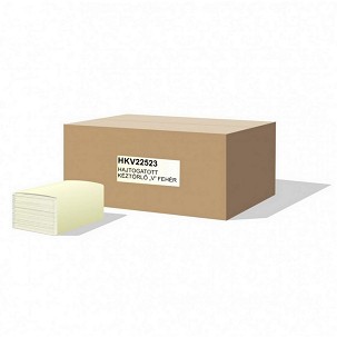[HKV22523] - V hajtogatott kéztörlő 2 rétegű, fehér, 25x23cm, 100% cellulóz, 20x160 lap/karton, 36 karton/raklap