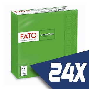 [82622200-KARTON] - Fato Szalvéta 33x33cm smaragdzöld 2 rétegű 50 lap/csomag (24 csomag)