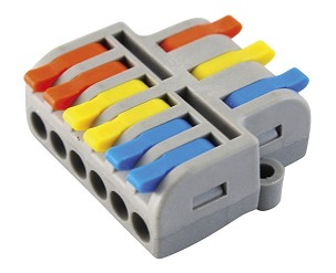 [365-477] - Commel oldható vezeték összekötő, csatos 3-6, 0.2-2.5(4) mm², 5 db