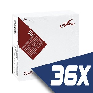[I0101-KARTON] - Infibra Serviette 33x33cm weiß 2-lagig 50 Blatt/Packung (36 Packungen)