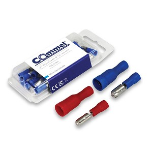 [365-871] - Commel szigetelt hengeres csatlakozó aljzat 0.5-1.5 mm2, Ø 4 mm, 25 db