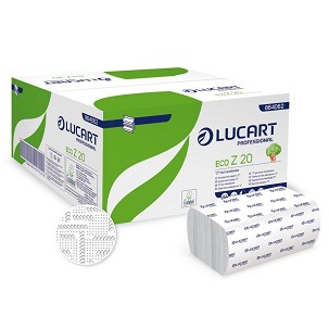 [864062] - Lucart ECO Z 20 Z hajtogatott kéztörlő 2 rétegű recy 15x200 lap/karton