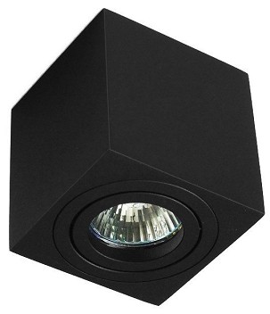 [ABDLSS-8084-B] - Avide GU10 Lámpatest Négyzetes Fekete Dönthető
