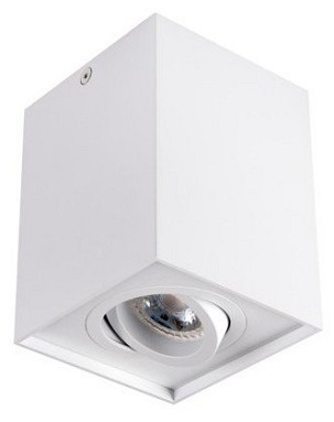 [ABDLSS-92125-W] - Avide GU10 Lámpatest Négyzetes Fehér Dönthető