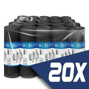 [SZ13530-GYUJTO] - Szemeteszsák fekete 70x110 30mikron 135L 10db/tekercs (20 tekercs)