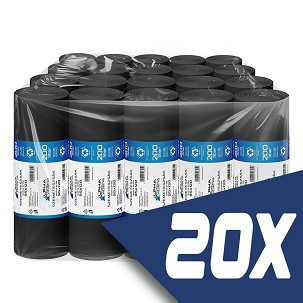 [SZ20030-GYUJTO] - Szemeteszsák fekete 95x120 30mikron 200L 10db/tekercs (20 tekercs)
