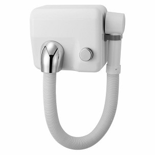 [KW1006HW] - Hajszárító, gégecsöves, nyomógombos, vandálbiztos, rozsdamentes acél, fehér, 1300W