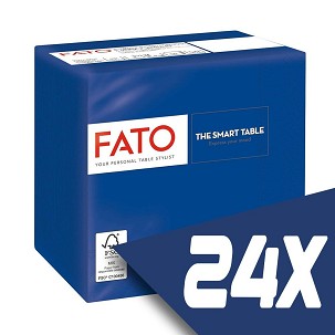 [82229003-KARTON] - Fato Szalvéta 24x24cm sötétkék 2 rétegű 100 lap/csomag (24 csomag)