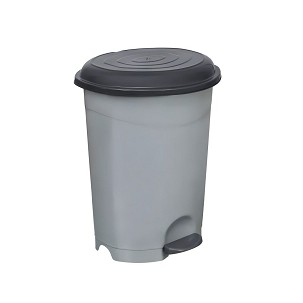 [UP124P] - Planet Pedálos szemetes kuka, műanyag, ECO antracit, kivehető kosárral, 6L