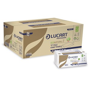 [864036U] - Lucart ECO Natural Z hajtogatott kéztörlő 2 rétegű