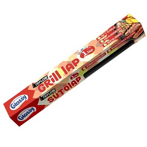 [K-S100-0009] - Glossy teflon újra felhasználható grill lap, sütőlap 33x40cm