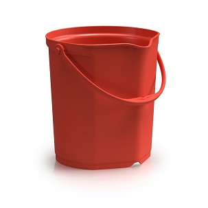 [1092R] - Igeax élelmiszeripari vödör 12L, skálázott, piros