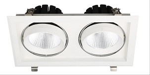 [ATDL20NW-2X30-SE] - Avide LED Downlight Eckig 2x30W IP20 5600lm 20° NW 4000K