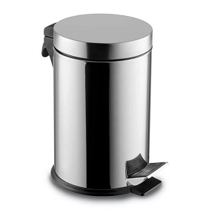 [DM0107] - Rozsdamentes acél pedálos szemetes, kivehető műanyag vödörrel, 30L, fényes